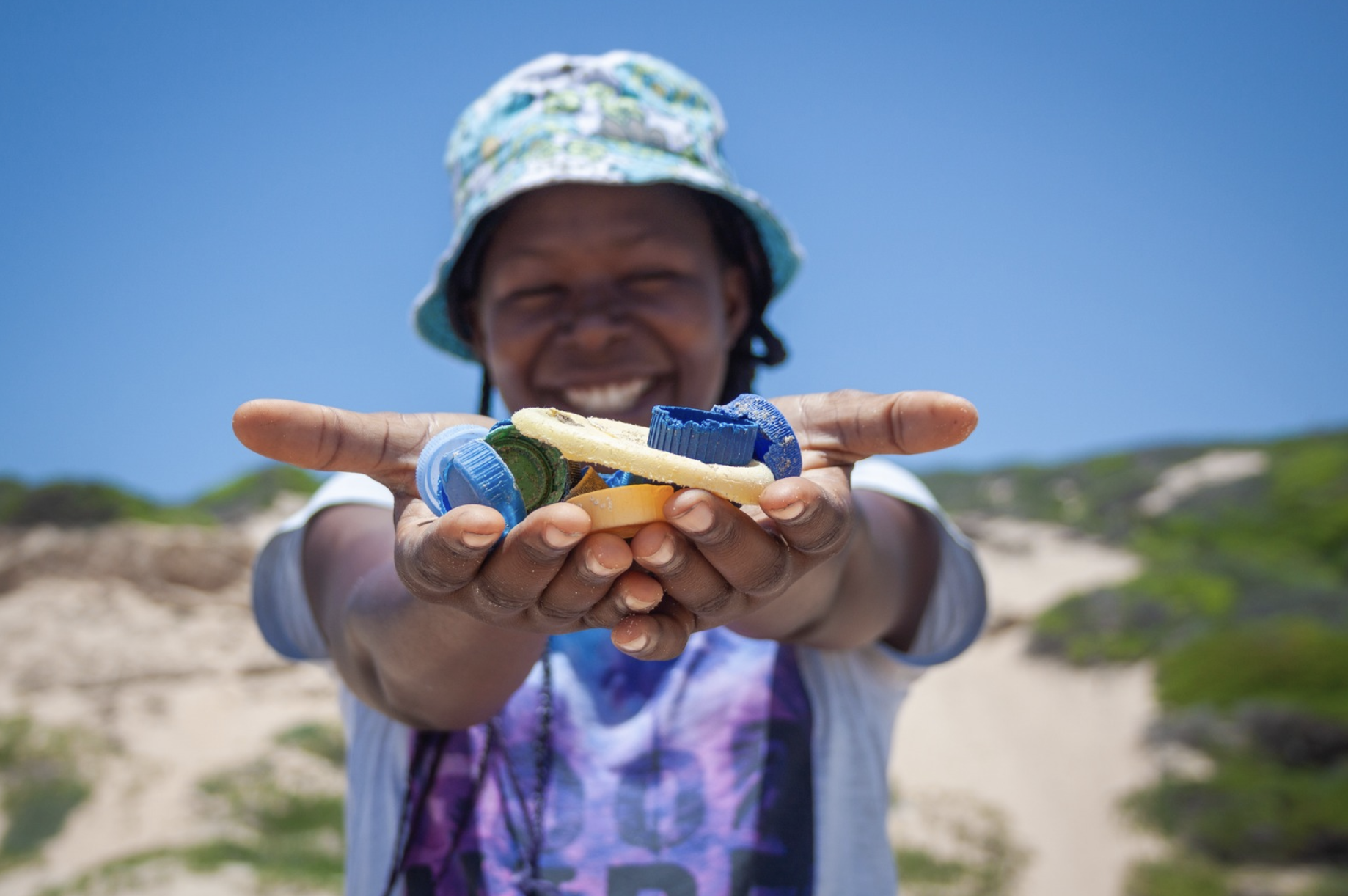 Beach clean happiness
